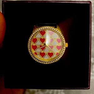 Hershey Kiss watch genuine leather black watch with gold accents